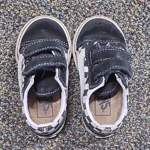 Vans Black and White Kids Sneakers